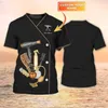 Męskie koszulki est letnie męskie koszulka fryzjerka fryzjerka spersonalizowana 3D drukowana koszulka unisex swobodny salon fryzjerski mundur DW95 230404