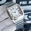 Erkek ve Kadın Designer Watch Business Mekanik Otomatik İzleme 39mm35mm Paslanmaz Çelik Saat Lüks Santos Çift Saat Moda Sporları Saat