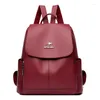 Schultaschen Mädchen Damen Büchertasche für weibliche Schulter-Rücken-Rucksäcke Reise großer Rucksack PU-Leder Rucksack Schultasche Sac A Dos