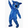 Blue Wolf Leopard Dog Mascot Costuums Halloween Catoon Character Outfit Pak Xmas Outdoor Party Outfit Unisex Promotionele advertentiekleding