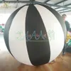 Hanging Decoration Black and Pink Inflatable Balloons with Spiral Pattern Conical LED Lighting Balls for Club Application