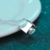 Chains MILAMISS 1ct D Color Bull Head 4 Prongs Moissanite Diamond Pendant For Necklace Women 925 Sterling Silver Jewelry Gifts