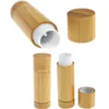Cosmetic Cosmetic Packaging Bottles Empty Bamboo Lipstick Tube Lip Balm Container Gloss Storage Tubes For Women