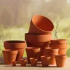 Planters Pots 101220pcs Red Pottery Flower Pot Terracotta Plant Pot With Hole Pottery Clay Planters For Cacti And Succulent Plants 3 X 3cm 230404