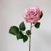 Decorative Flowers Beautiful BIG Rose Stem Cream Silk Artificial High Simulation Wedding Decoration Home