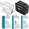 Typ C-laddare EU US UK 18W 20W 25W PD USB-C Wall Charger Plug-adaptrar för iPhone 14 15 11 12 Samsung LG S1 PC med låda