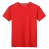 Herenpakken A2194 Zomer Katoenen T-shirt Effen Kleur Soft Touch Stof Basic Tops Tees Casual Mannen Kleding Mode