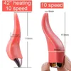 Massaggiatore giocattolo del sesso Vibratore femminile Lingua Stimolatore clitorideo vibrante Carica USB Giocattoli Leccare la fica Punto G Uomini Leccare Donne Vibratori