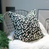 Kudde julomslag dekorativt fodral lyx modern enkel svart geometrisk mosaik konstkoussin sängkläder soffa