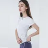 Maglietta da yoga da donna traspirante abbigliamento sportivo maglietta da palestra da donna magliette ad asciugatura rapida magliette da fitness con motivo geometrico abbigliamento sportivo ad alta elasticità