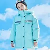 Down Coat Children's Thicker Warm Hooded Parkas Windproof Waterproof Drawstring Reflective Fashion Jacket For Cold Winter A1900