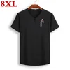 Hommes t-shirts 7XL 8XL grande taille Style chinois O cou à manches courtes chemise hommes mode décontracté pour homme t-shirts hauts Wpws3902