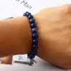 Strand Kirykle Lapis Lazuli Beads Pulseira Para Mulheres Energia Pedra Natural Lazurite Tibetano Budismo Pulseiras Homens Reduzem Fadiga Jóias