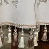 Nappe élégante épaisse Chenille Beige nappe ovale pour salle à manger décoration mariage vêtements de haute qualité avec des glands