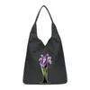 Boodschappentassen 2023 schoudertas dames onderarm mode casual tote pakket bloem kleur print knoppen handtas draagbare organisator