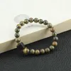 Bracelet d'étudiant en bois de santal vert Vintage naturel, pour Couple, artisanat noir en bois pour hommes et femmes