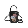 Evening Bags Halloween Small Bag Women's Cartoon Ghost Funny Crossbody Pumpkin Bucket Shoulder Handbag