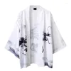 Etniska kläddräkter män japanska kimono cardigan kvinnor yukata kinesiska harjuku blus skjorta haori streetwear coat strandtoppar