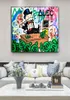 Alec Monopoly Rich Money Man Pintura em tela na parede Art Posters e Prints Graffiti Art Wall Pictures Decoração de casa Cuadros6882604