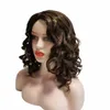 Perruque de cheveux humains pour les femmes 16 "brun foncé charmon curly vague espagnole élégante perruque nature prestige vague