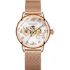 Montres-bracelets amour montres mécaniques automatiques femmes montre en or rose dame fille robe horloge montre femme