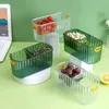 Plates Fruit Plate Double Layer Transparent Visible Large Capacity Living Room TV Table Nut Candy Serving Tray Daily Use