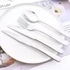 Geschirr-Sets Schwarz 6-teiliges Abendessen-Messer-Besteck-Set Edelstahl-Besteck Westliche Küche Restaurant-Besteck-Tropfen