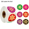 Gift Wrap 500pcs Merry Christmas Stickers Envelope Thank You Cards Package Seal Label