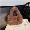 Winter Totes South Korea Women's Bag Color Portable Cute Fashion Plush Hbag Personalized Versatile