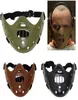 Hannibal Masks Horror Hannibal Scary Resin Lecter O silêncio dos cordeiros máscaras de copo de Halloween Máscara de Halloween 3 cores Q08064007225