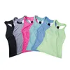 Active Shirts Femme Couleur Unie Débardeur Gilet Filles Sans Manches Yoga GYM Sports XS-XL