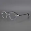 fashion Japanese-style handmade glasses male business plate eyeglass ultra-light frameless myopic flat lens female