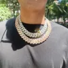 Buss Down Hip Hop Heavy 20mm 3 Rows Iced Out Jewelry Cuban Chain Necklace Moissanite Cuban Chain