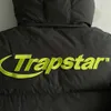 Autumn and Winter New Trapstar Hyperdrive Men's Down Coat Hooded with Fluorescent Green Embroidery Uk Street Pop