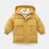 Casaco para baixo casacos de inverno para crianças grosso jaquetas longas meninos meninas quente outerwear algodão com capuz snowsuit casaco 2 4 6 8 10 y