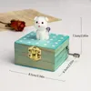 Decorative Figurines Wooden Music Box Small Personalized Cute Hand-cranked Musical Gifts For Birthday Valentine's Day Home