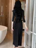 Casual Jurken Rood Formele Gelegenheid Avond Lange Jurk Dames Dameskleding Elegant Woon-werk Rekbaar V-hals Midi Gewaad Femme Mujer Vestidos