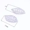 Charms 20pcs Stainless Steel Filigree Leaf Beads For Earrings Pendants Jewelry Making SuppliesCharms