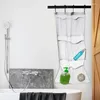 Storage Bags Washable Mesh Shower Organiser Bathroom Hanging Bag Machine Quick Dry Bath Room Curtains 4 Buckles