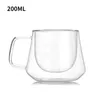 Mugs Diamond Cup Water Household With Handle Double Glass Heat Resistant Coffee Label