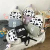 Backpack Cow Pattern Women Women Nylon Back de estudante de nylon Kawaii Bags Senhoras de grande capacidade Laptop Bagpack Girl Bookbag Mochila