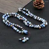 Strand 6MM Green Fire Agate Multilayer Bracelet Tibetan 108 Beads Meditation Necklace Prayer Healing Yoga Pulsear Jewelry Gift