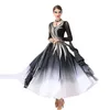 Scene Wear Waltz Ballroom Competition Dress Dance Performance Costume Rhinestones Chiffon Practice aftonklänningar Konsertdräkt