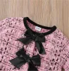 Hotsell Autumn Winter Kids Girls Girls Sets Designer Girl Baby Bowknot Tops Pants 2ace Suit Buil