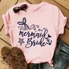 Women's T Shirts Team Bridal Shirt Ladies Estetic Bridesmaid Squad Ulzzang Wedding Party Top Clothing Women