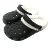 Designer croc with fur clog sandals slides heels platform for black white pink men women classics sliders sandal slide pantoufle mens slippers sandles