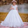 Vestidos de menina flor vestido tule renda impressão grade princesa anjo primeira comunhão festa de casamento fantasia crianças presente