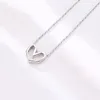 Pendanthalsband 2023 Stil Geometri Rose Gold Plated Heart Necklace Charm Sexig Women Clavicular Chain for Party Jewelry Gift