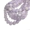 Lösa ädelstenar Fina naturliga lavendel lila Amethyst Quartz runda ädelstenpärlor för smycken som gör DIY -armbandhalsband 6/8/10mm 1Strand