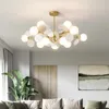 Pendellampor modern nordisk ljuskrona belysning ledlampa för vardagsrum foajé sovrum kreativt tjej dekorera färgljus